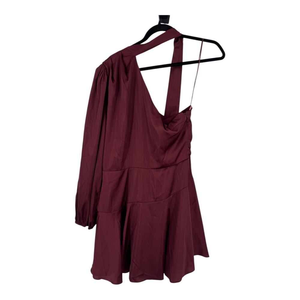 ASTR The Label dress Satin Scarf Mini Skater satin Red size Large L - Picture 2 of 7